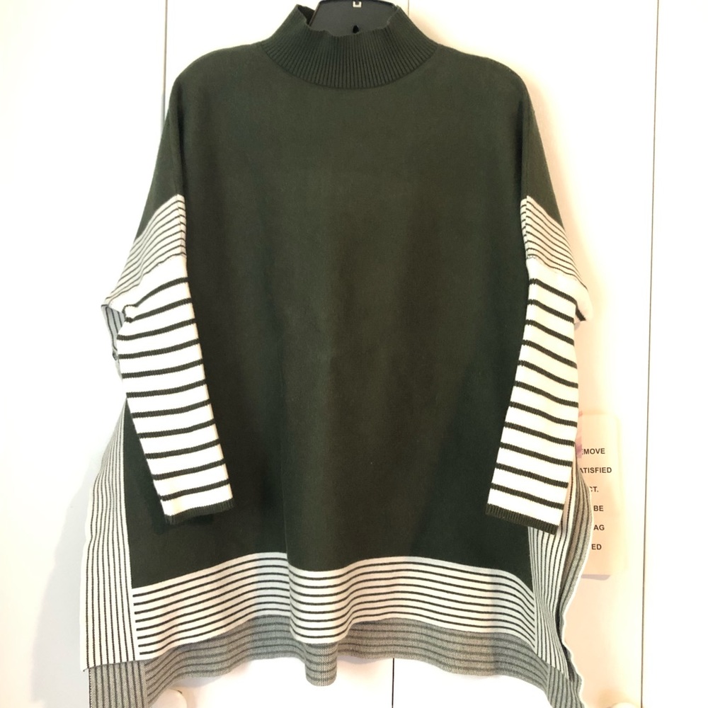 BNWT ChicWish Olive Sweater Poncho S/M
